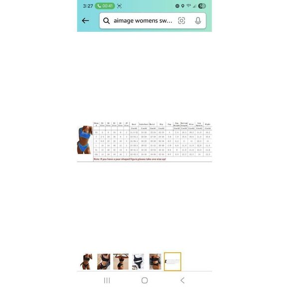 YIMISAN Women's Med Ribbed One Shoulder Top with Mid Waist Two Piece Bathing Sui - Picture 12 of 12